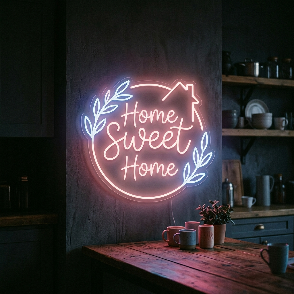 Home Sweet Home Neon Sign For Kitchen Decor