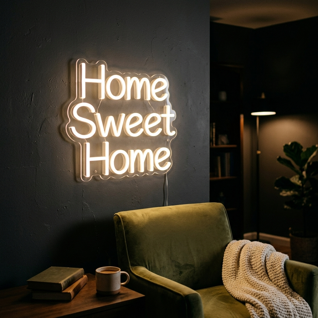 Home Sweet Home Neon Sign For Cozy Spaces