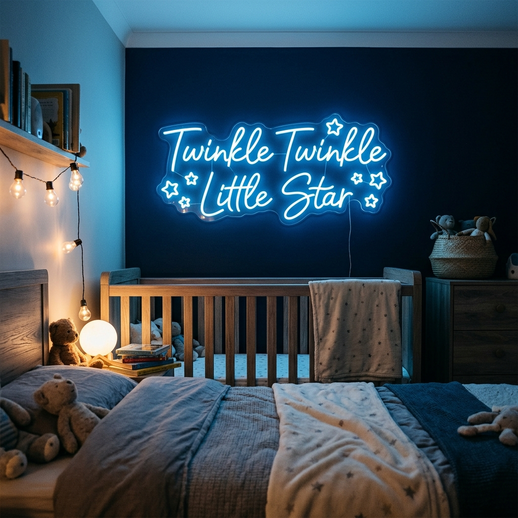 Twinkle Twinkle Little Star Neon Sign For Kids' Bedroom