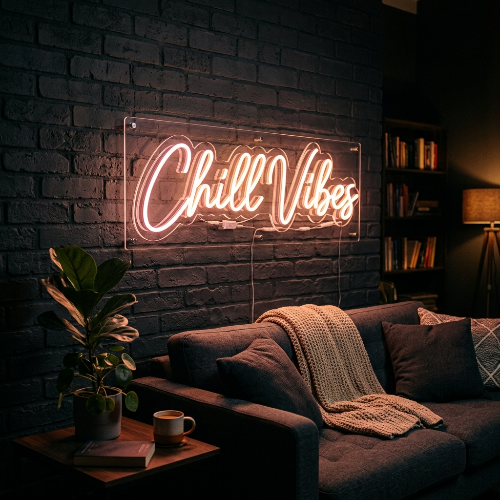 Chill Vibes Neon Sign For Living Room