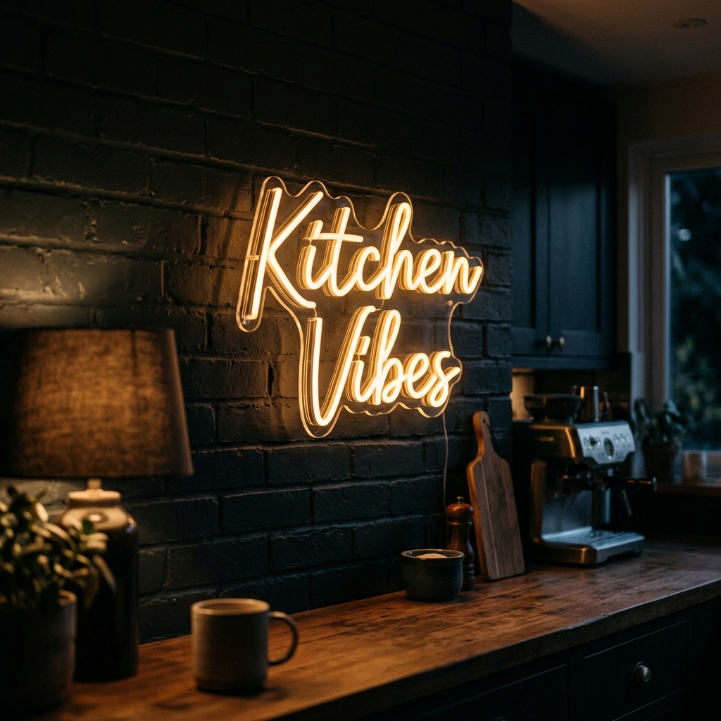 Kitchen Vibes Neon Sign For A Cozy Atmosphere