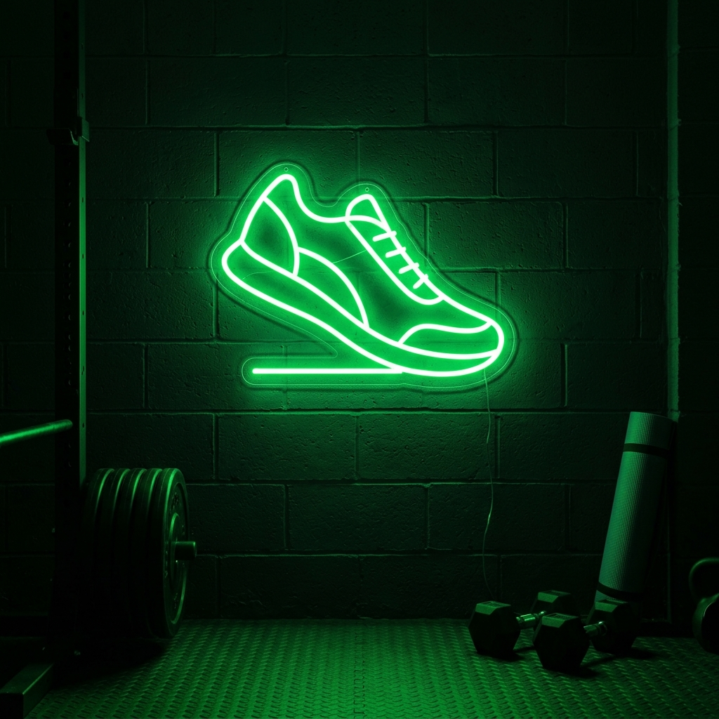 Running Shoe Neon Sign For Home Gym Decor
