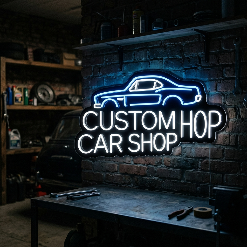 Custom Car Shop Neon Sign For Automotive Passion