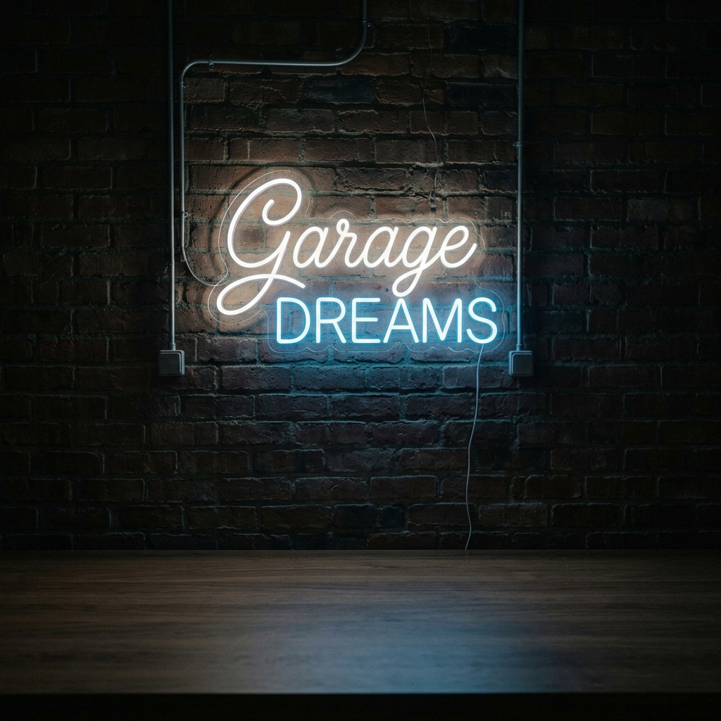 Garage Dreams Neon Sign For Automotive Inspiration