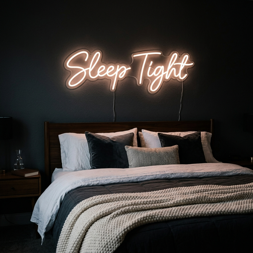 Sleep Tight Neon Sign For Cozy Bedrooms