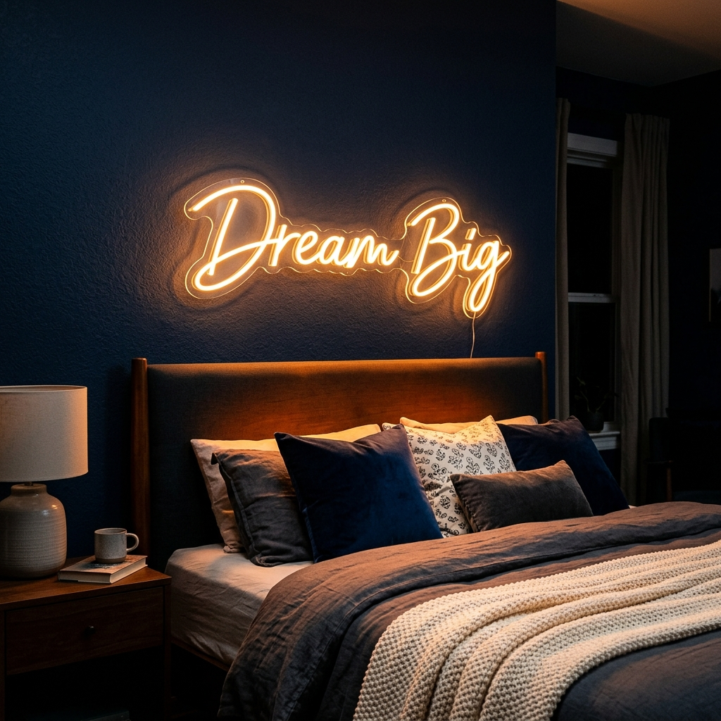 Dream Big Neon Sign For Bedroom