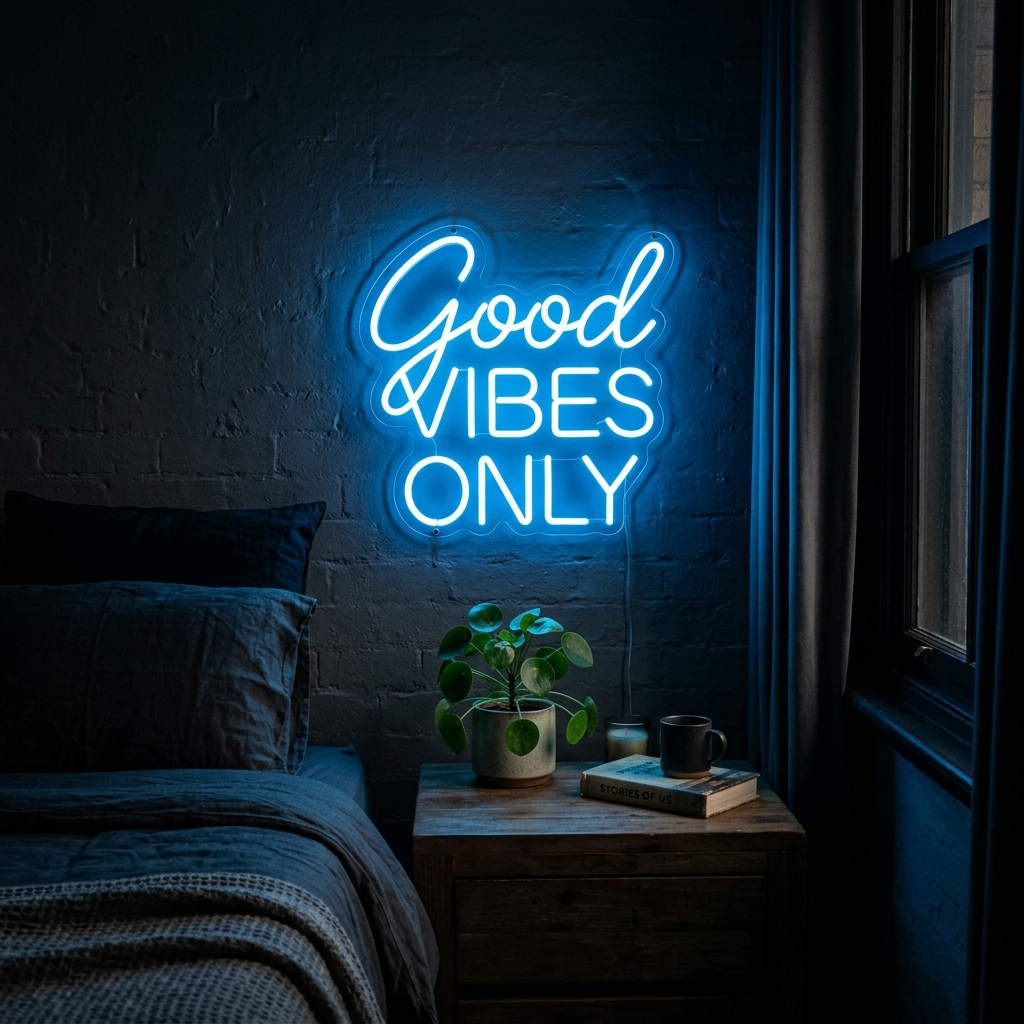 Good Vibes Only Neon Sign For Bedroom