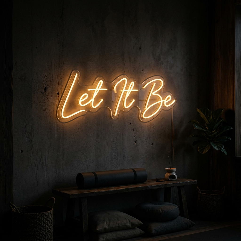 Let It Be Neon Desk Accent Sign