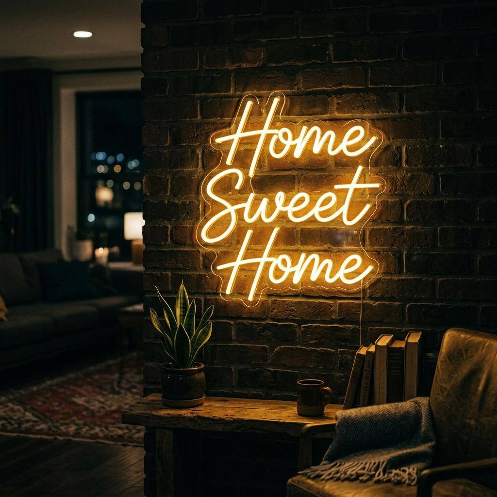 Home Sweet Home Neon Desk Accent Sign