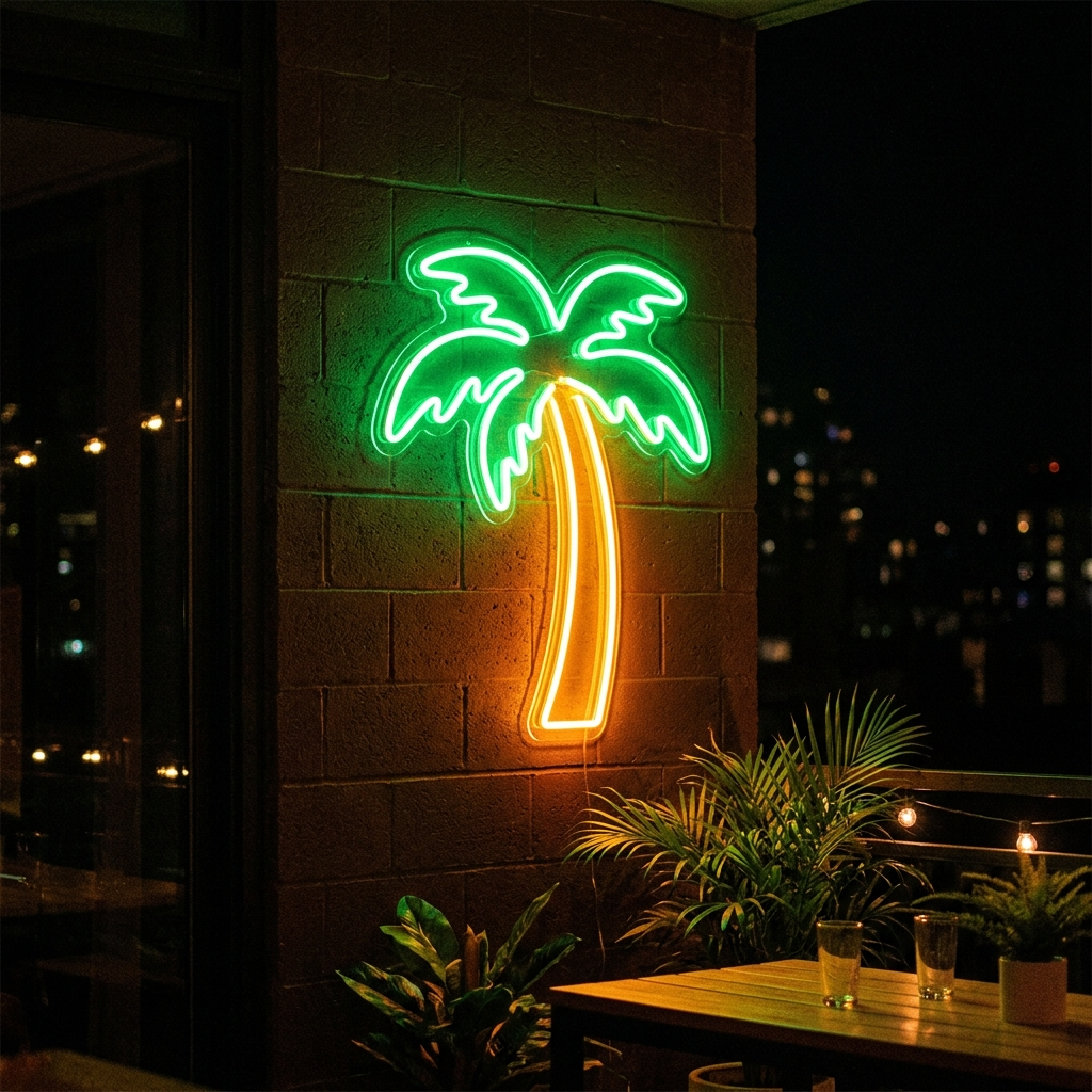 Palm Tree Neon Sign For Tropical Vibes