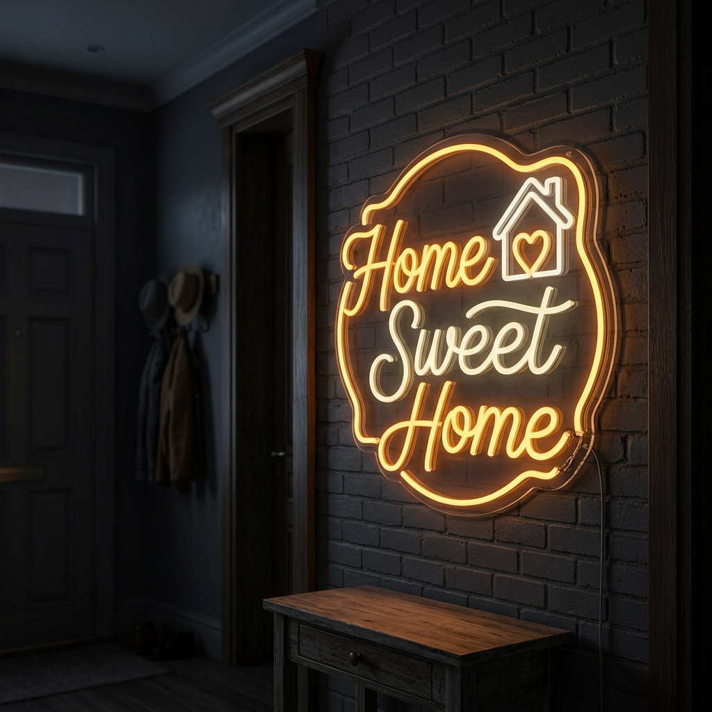 Home Sweet Home Neon Sign For Cozy Spaces