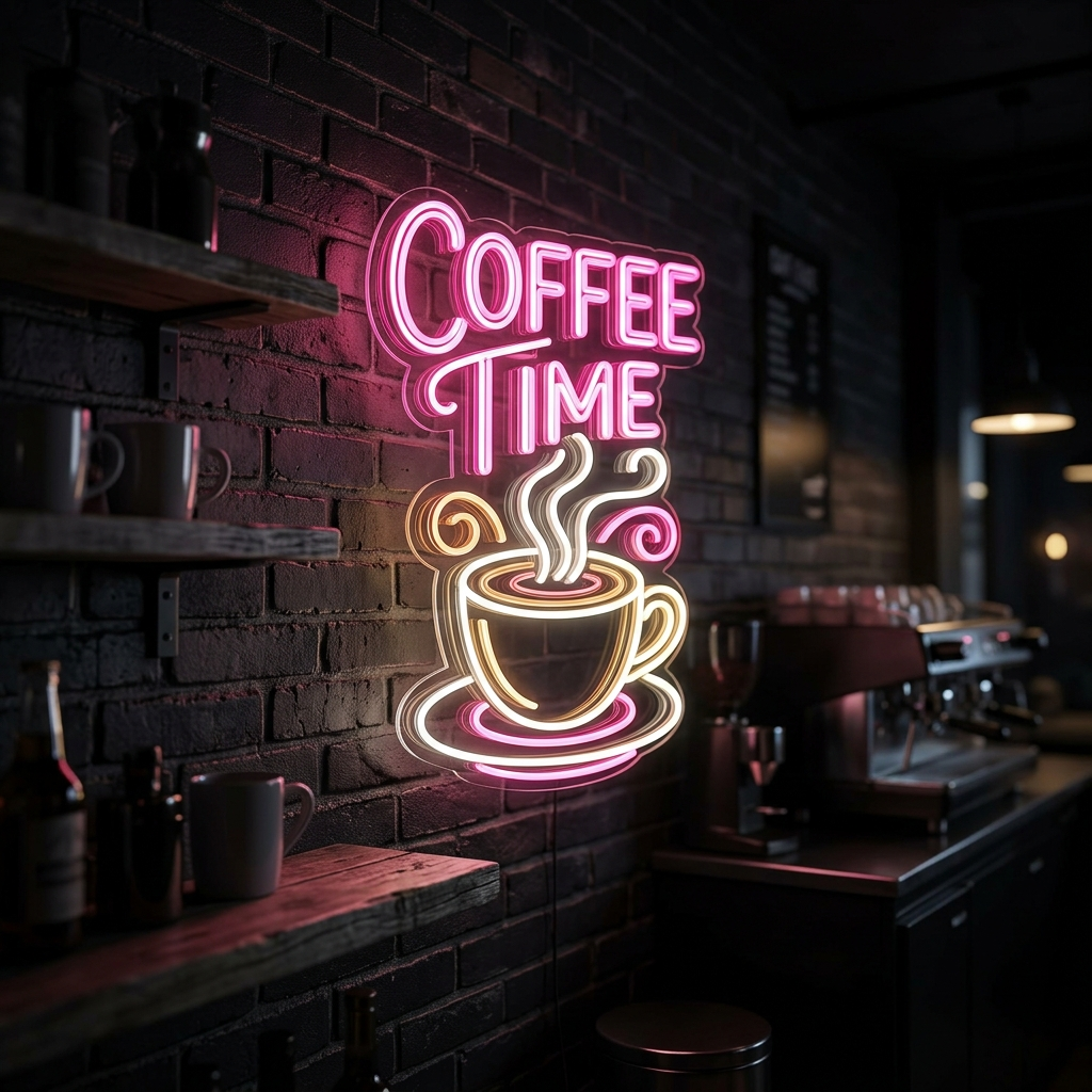 Coffee Time Neon Sign For Cafes And Home