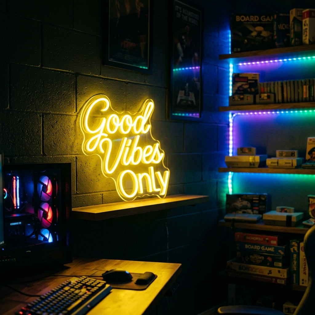 Good Vibes Only Mini Neon Sign