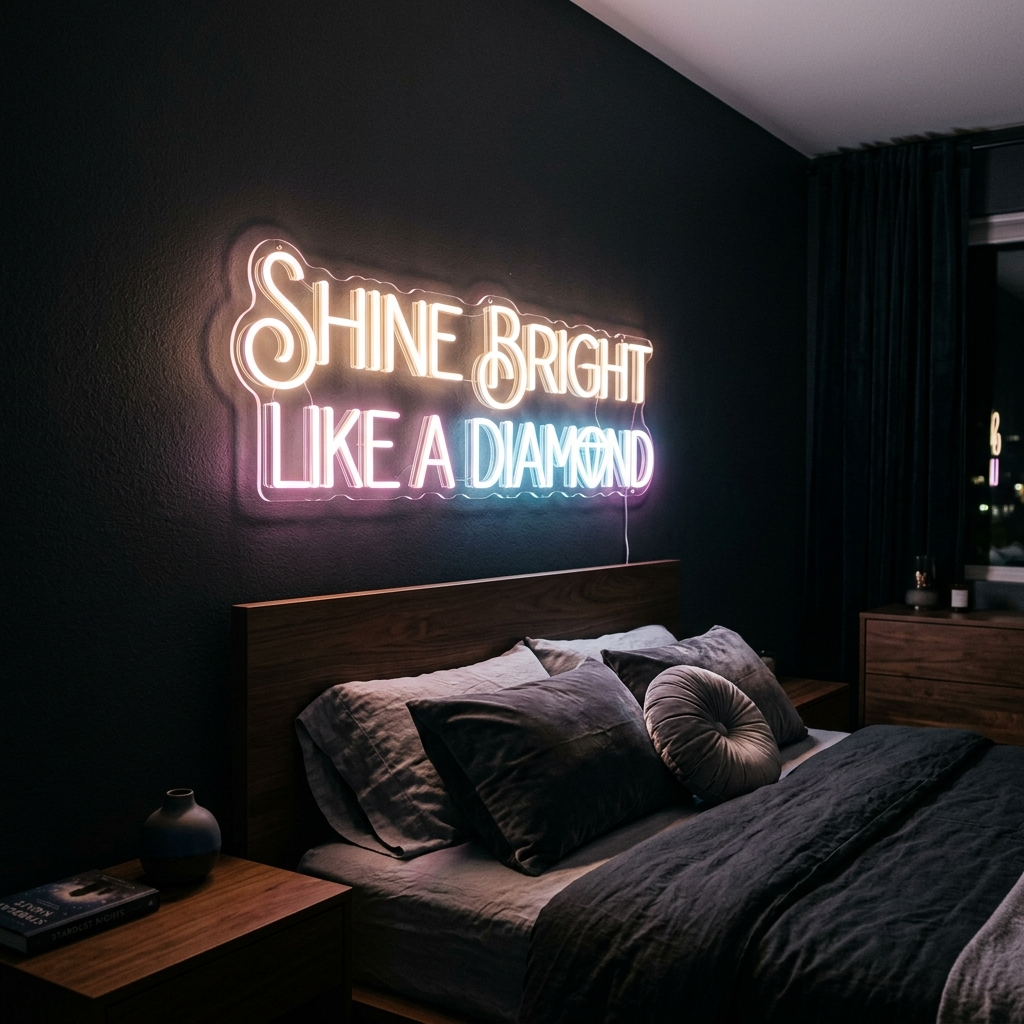 Shine Bright Like A Diamond Mini Neon Sign