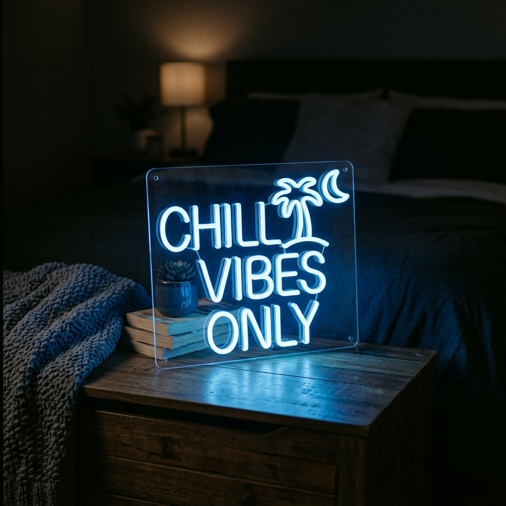 Chill Vibes Only Mini Neon Sign
