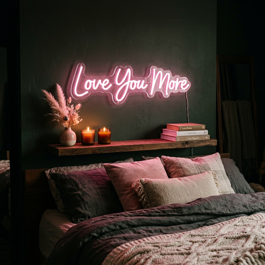 Love You More Mini Neon Sign