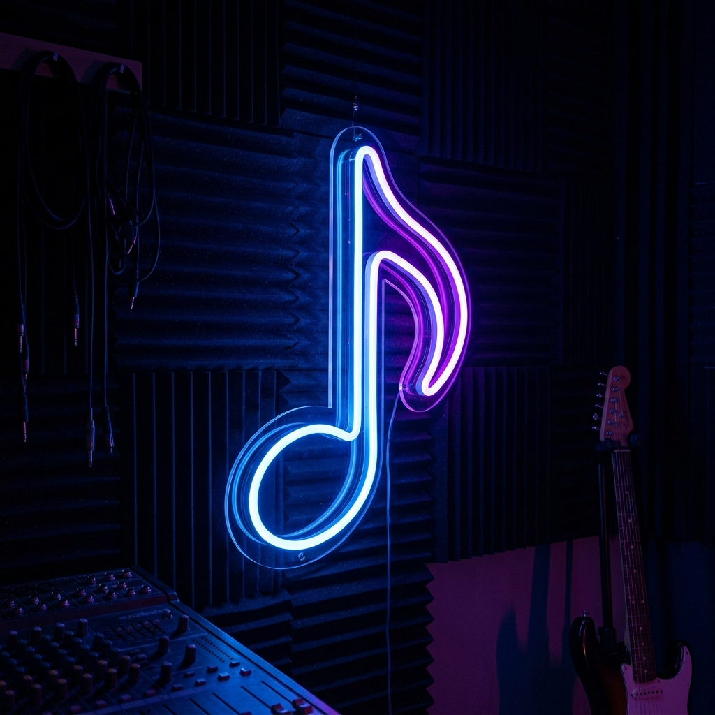 Music Note Neon Sign For Music Lovers