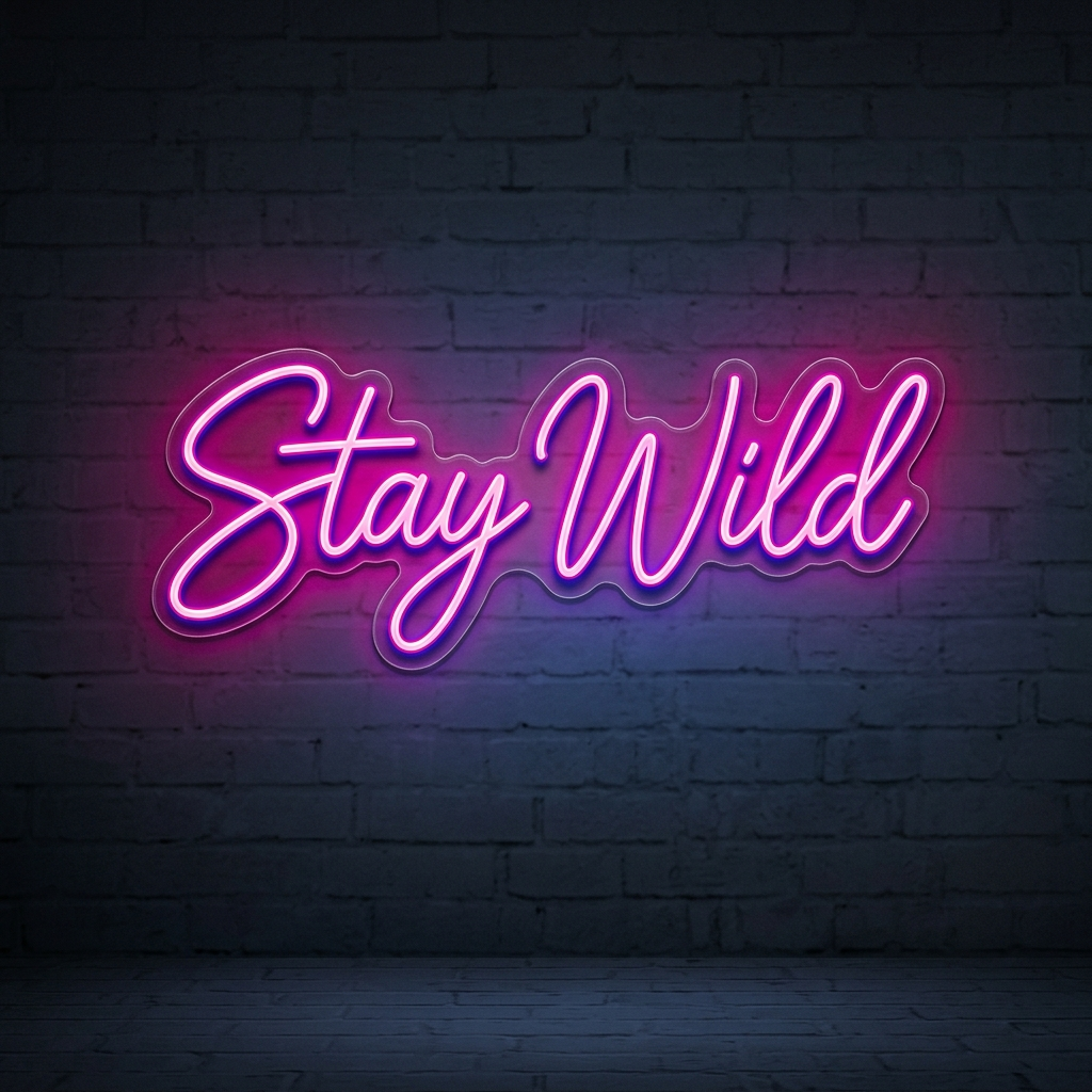 Stay Wild Neon Sign For Unique Home Decor
