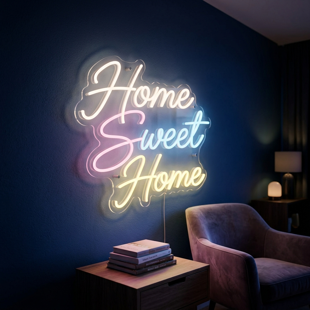 Home Sweet Home Neon Sign For Cozy Spaces