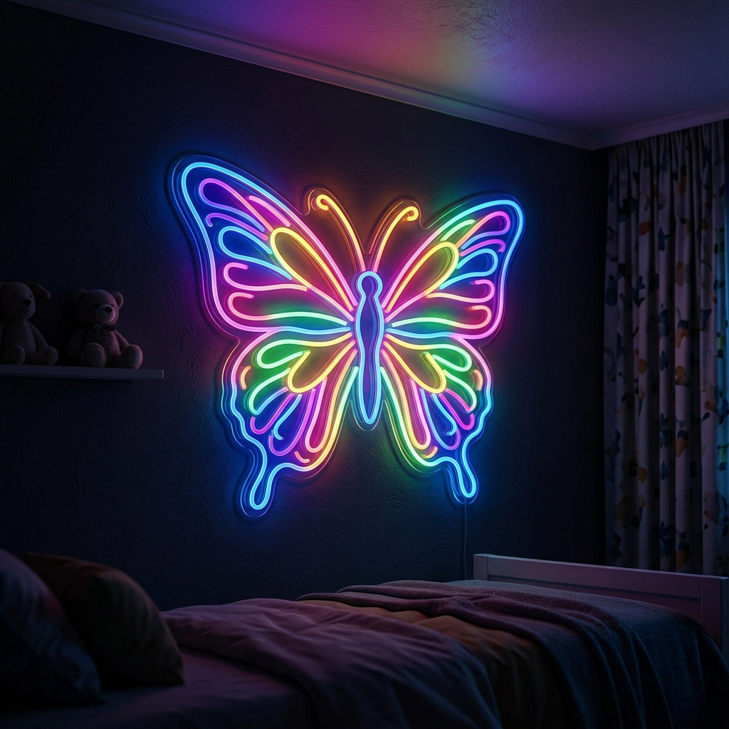 Butterfly Neon Sign For Whimsical Decor