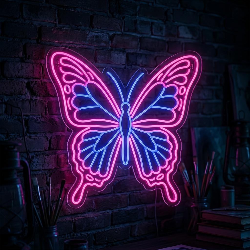 Butterfly Neon Sign For Nature Lovers