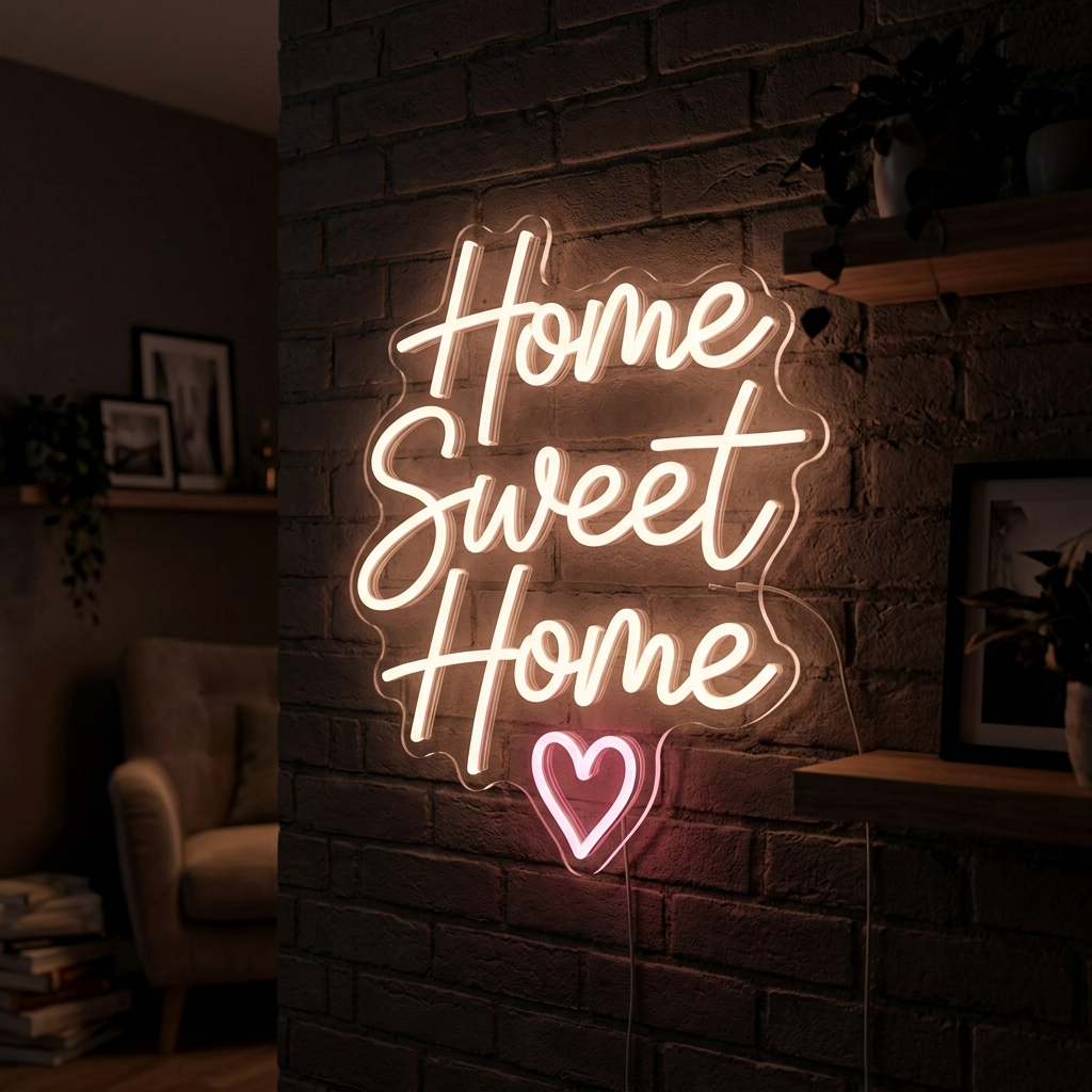 Home Sweet Home Neon Sign For Cozy Spaces