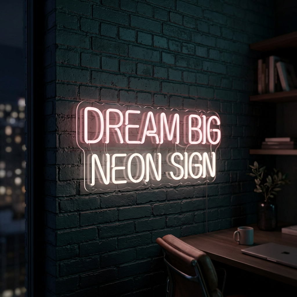 Dream Big Neon Sign For Inspirational Spaces