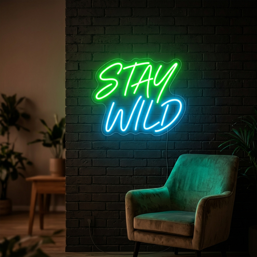 Stay Wild Neon Sign For Home Decor