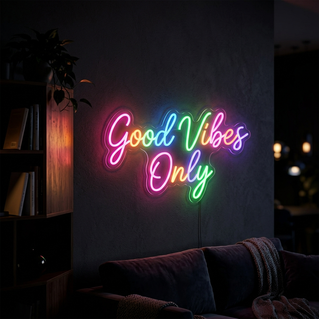 Good Vibes Only Neon Sign For Positive Energy