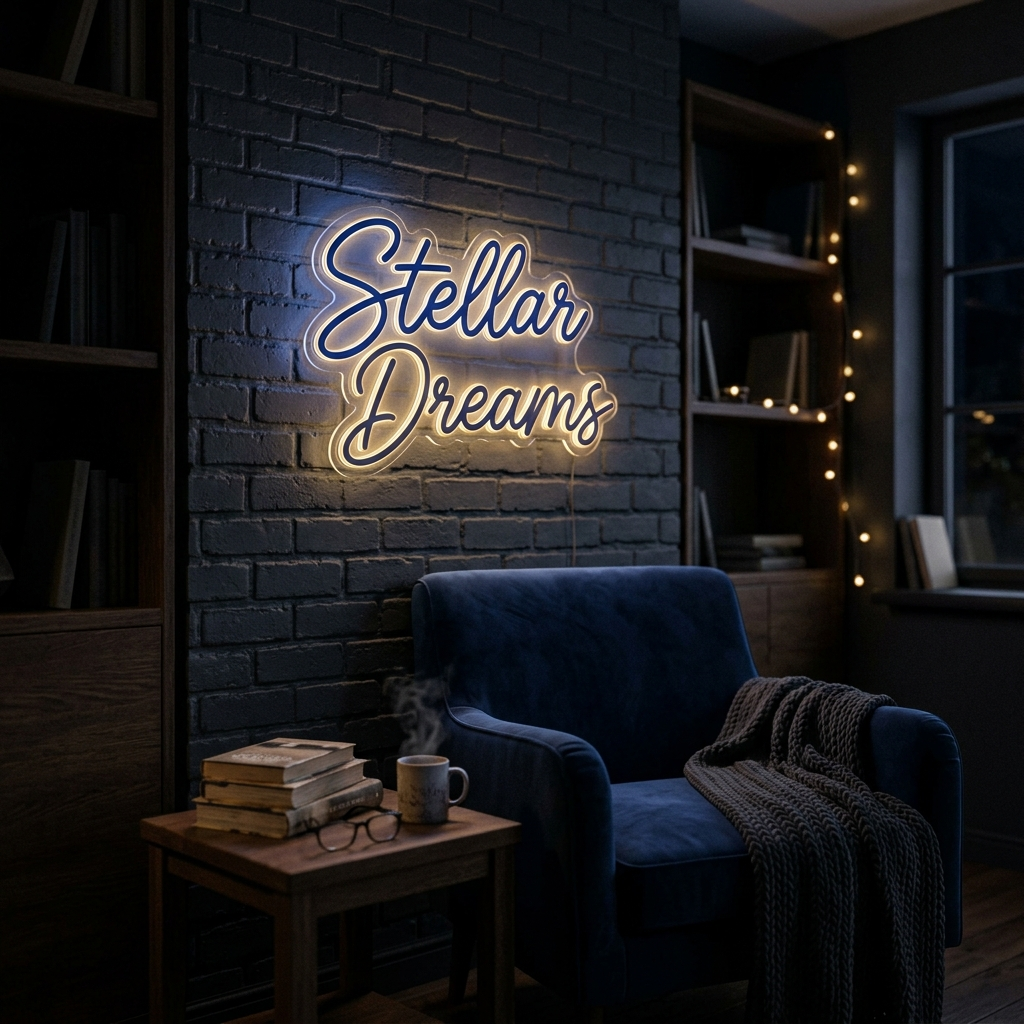 Stellar Dreams Neon Sign For Dreamy Decor