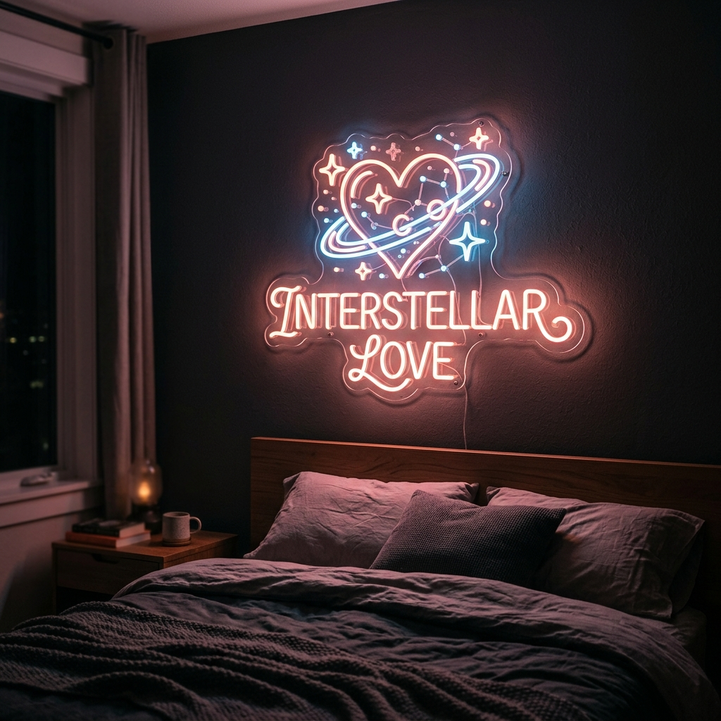 Interstellar Love Neon Sign For Cosmic Decor