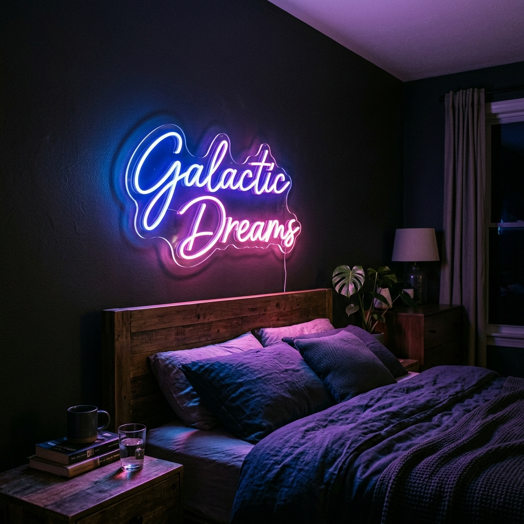 Galactic Dreams Neon Sign For Cosmic Decor