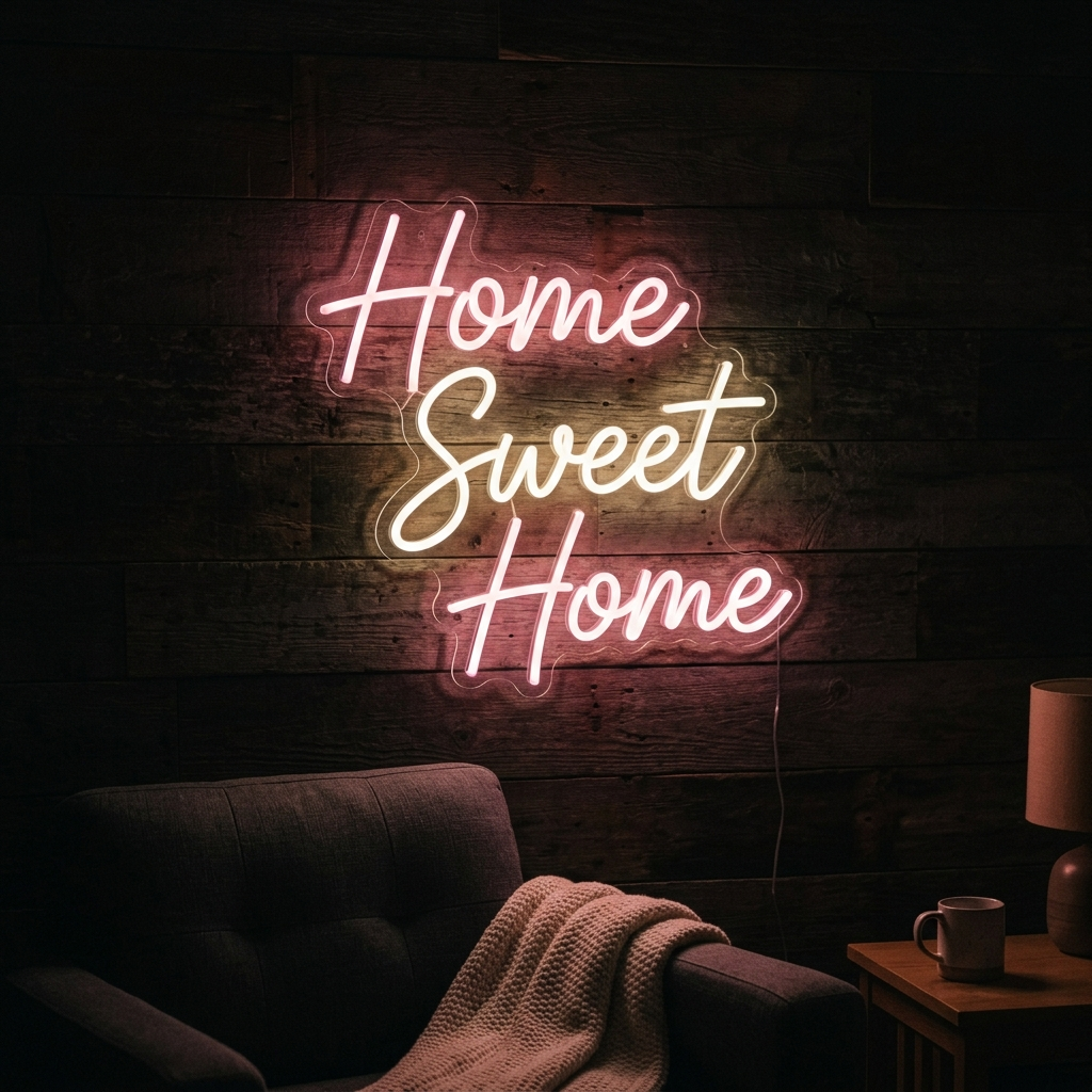 Home Sweet Home Neon Sign For Cozy Spaces