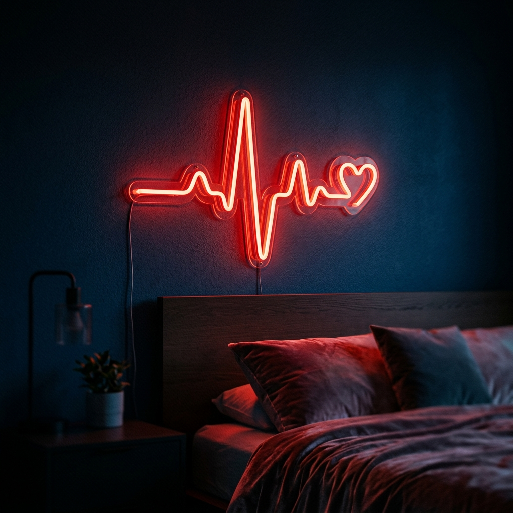 Heartbeat Neon Sign For Romantic Decor