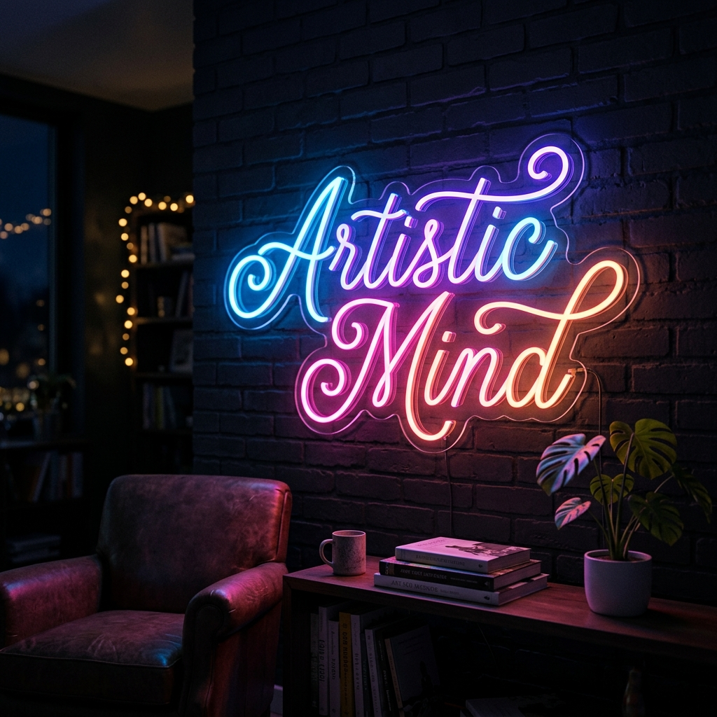 Artistic Mind Neon Sign For Creative Spaces