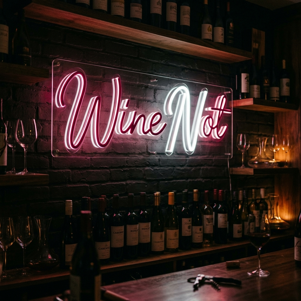 Wine Not Neon Sign For Cozy Spaces