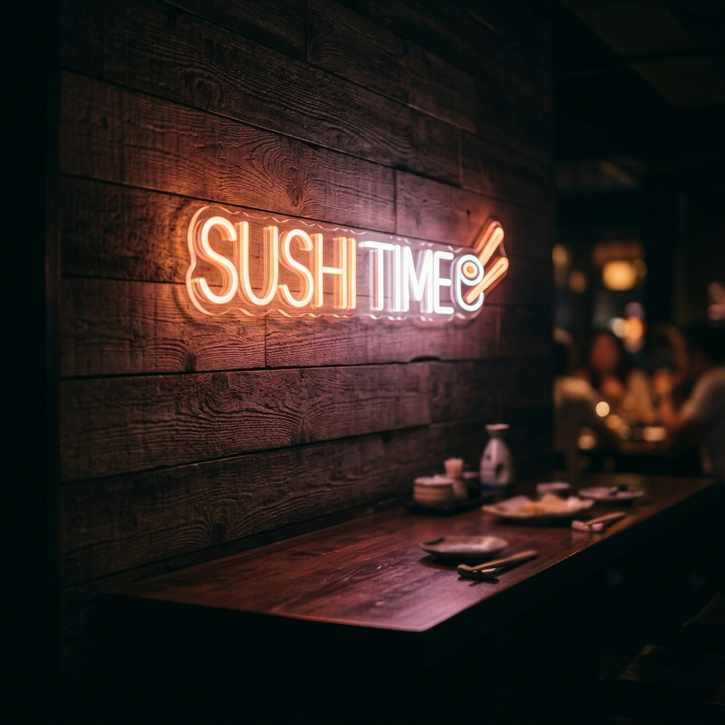 Sushi Time Neon Sign For Japanese Cuisine Lovers