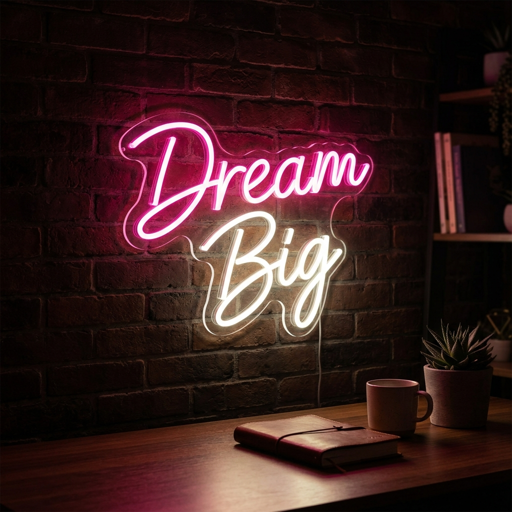 Dream Big Neon Sign For Inspirational Spaces