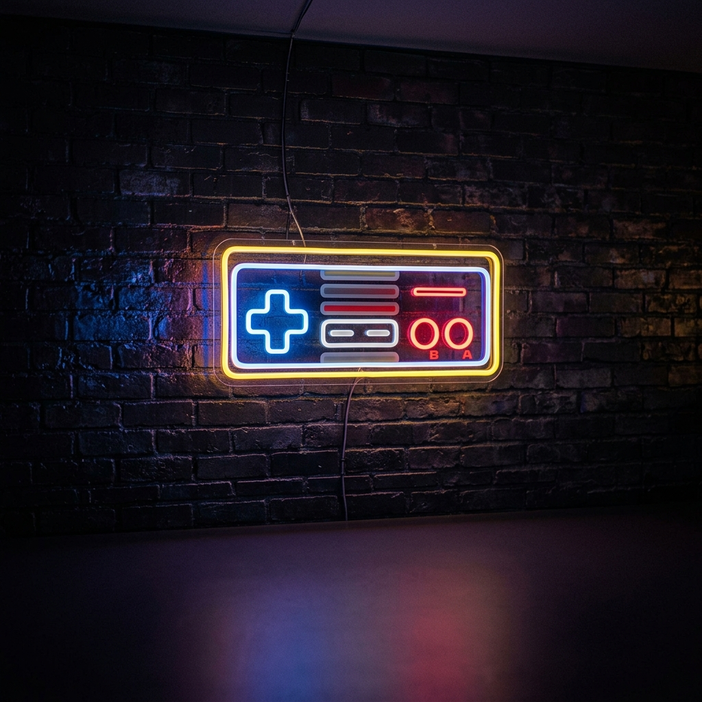 Retro Gamer Neon Sign For Game Rooms