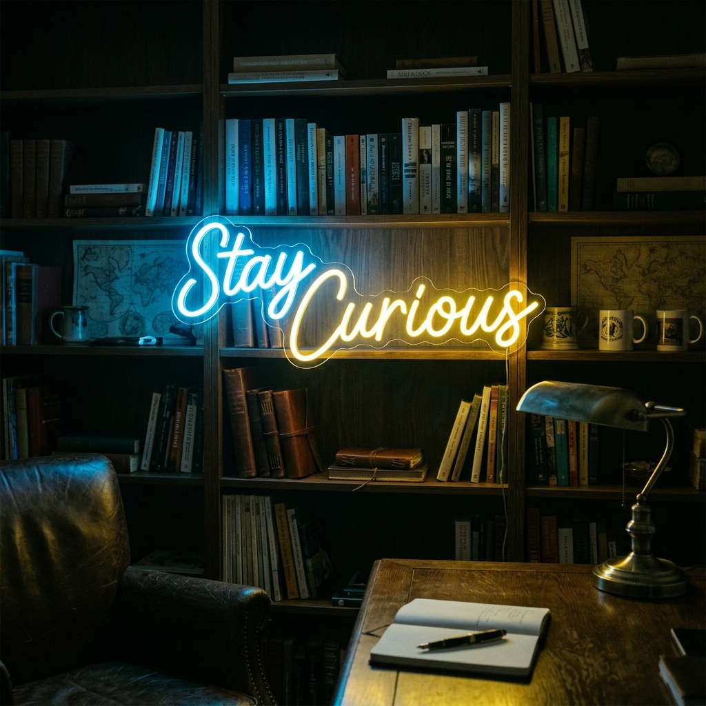 Stay Curious Neon Sign For Learning Spaces