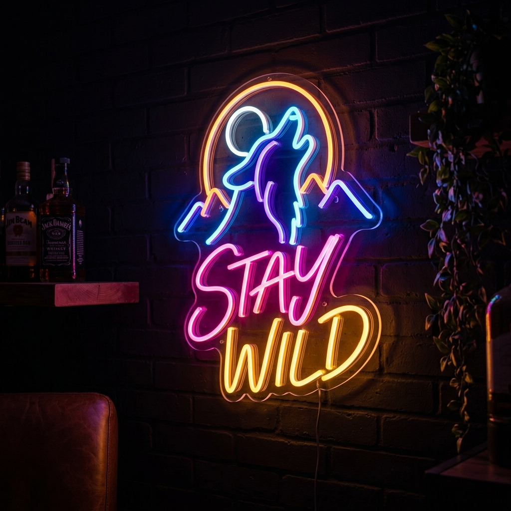 Stay Wild Neon Sign For Home Decor