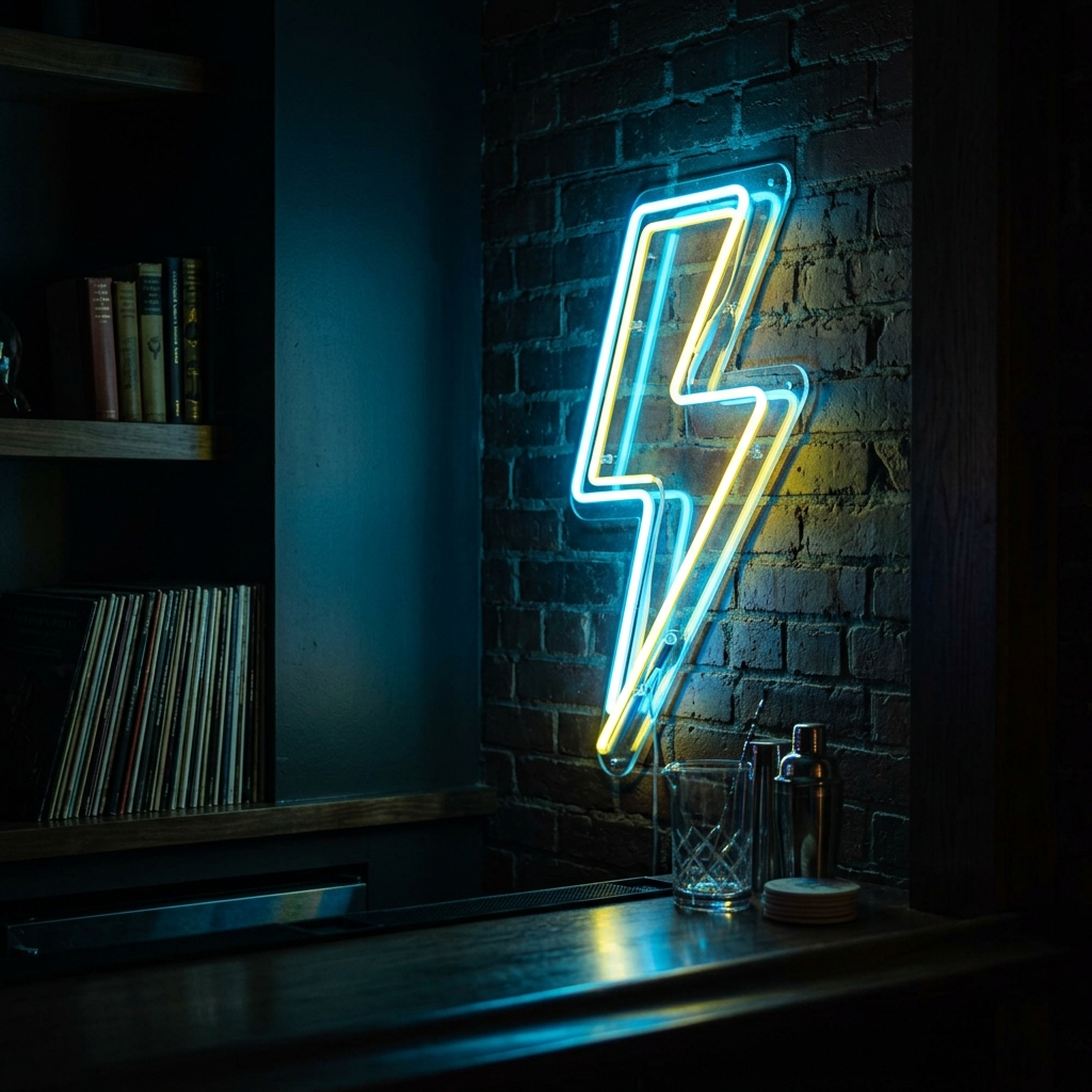 Lightning Bolt Neon Sign For Dynamic Decor