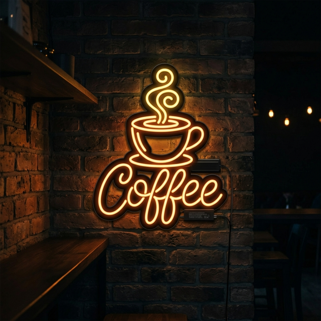 Coffee Cup Neon Sign For Cafes