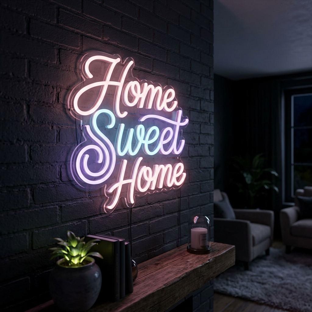 Home Sweet Home Neon Sign For Cozy Spaces