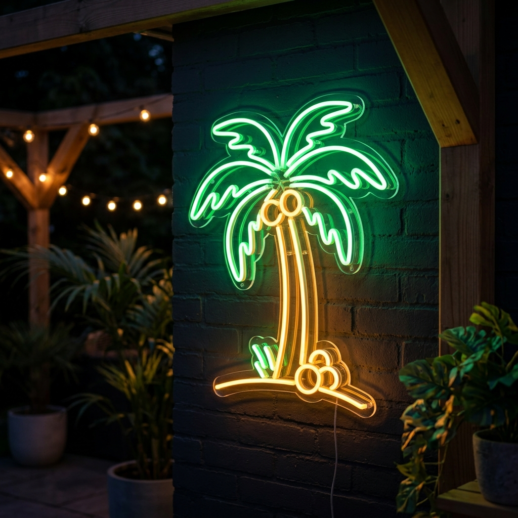 Palm Tree Neon Sign For Tropical Vibes