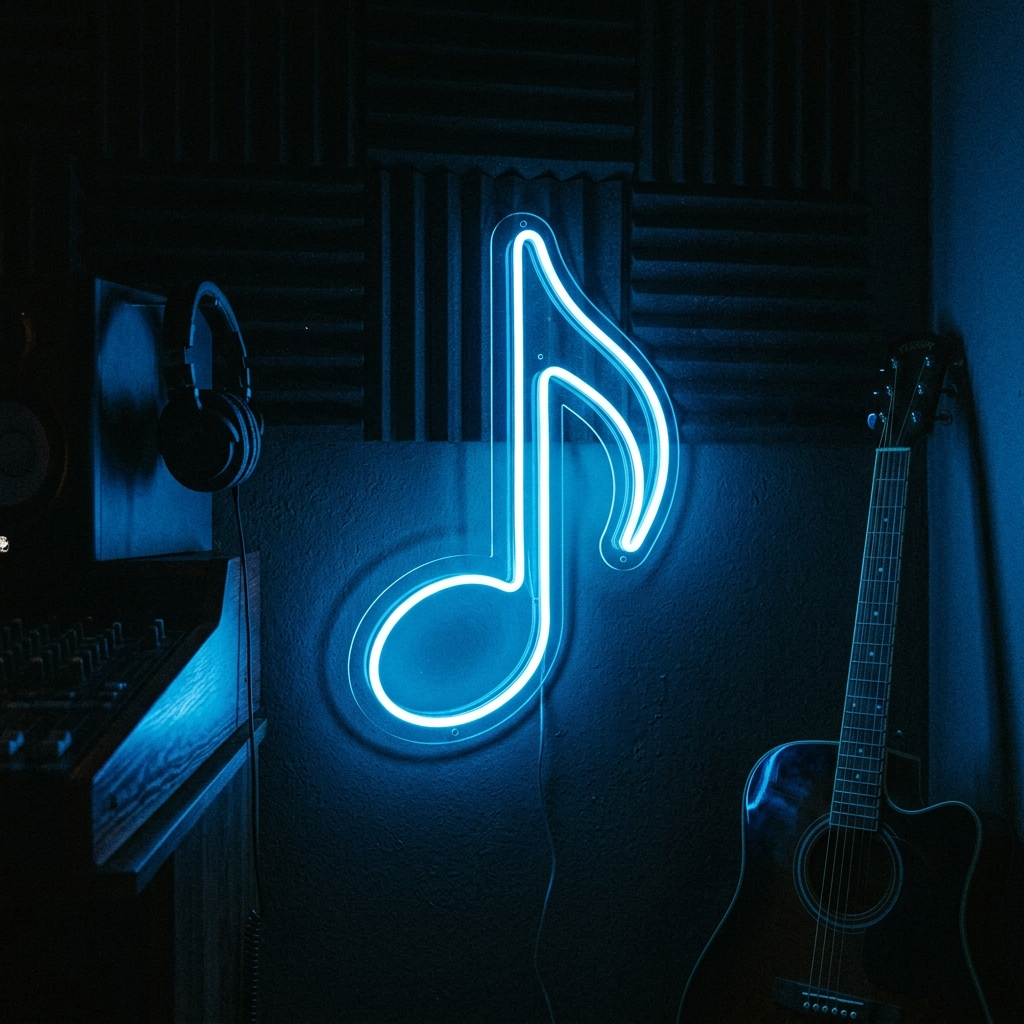 Music Note Neon Sign For Music Lovers