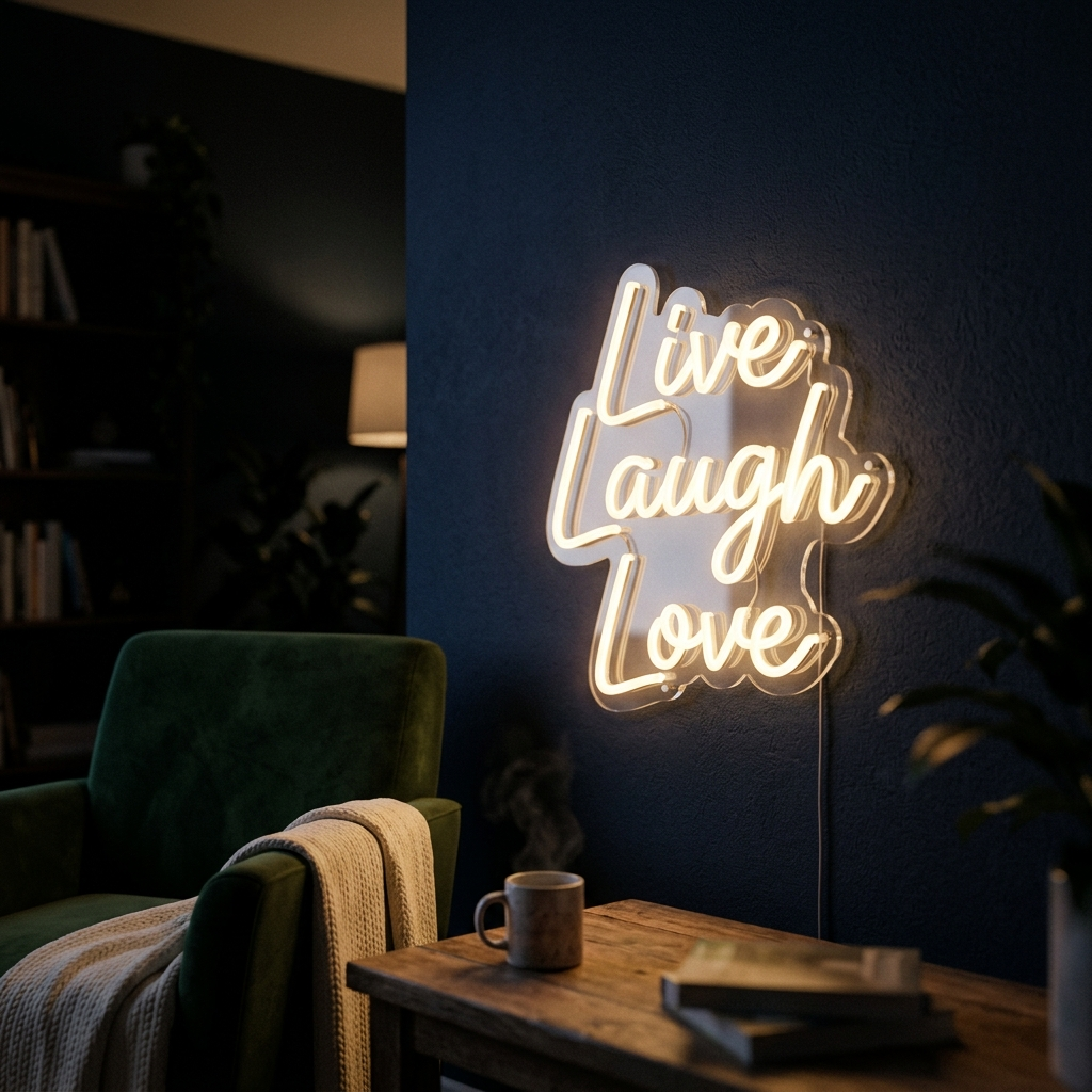 Live Laugh Love Uv Printed Neon Sign