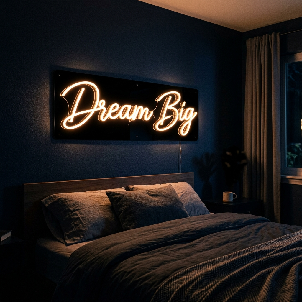 Dream Big Uv Printed Neon Sign