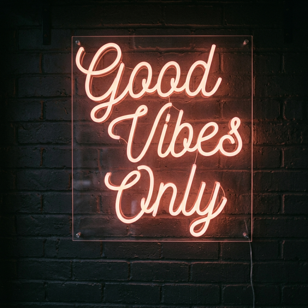 Good Vibes Only Uv Printed Neon Sign