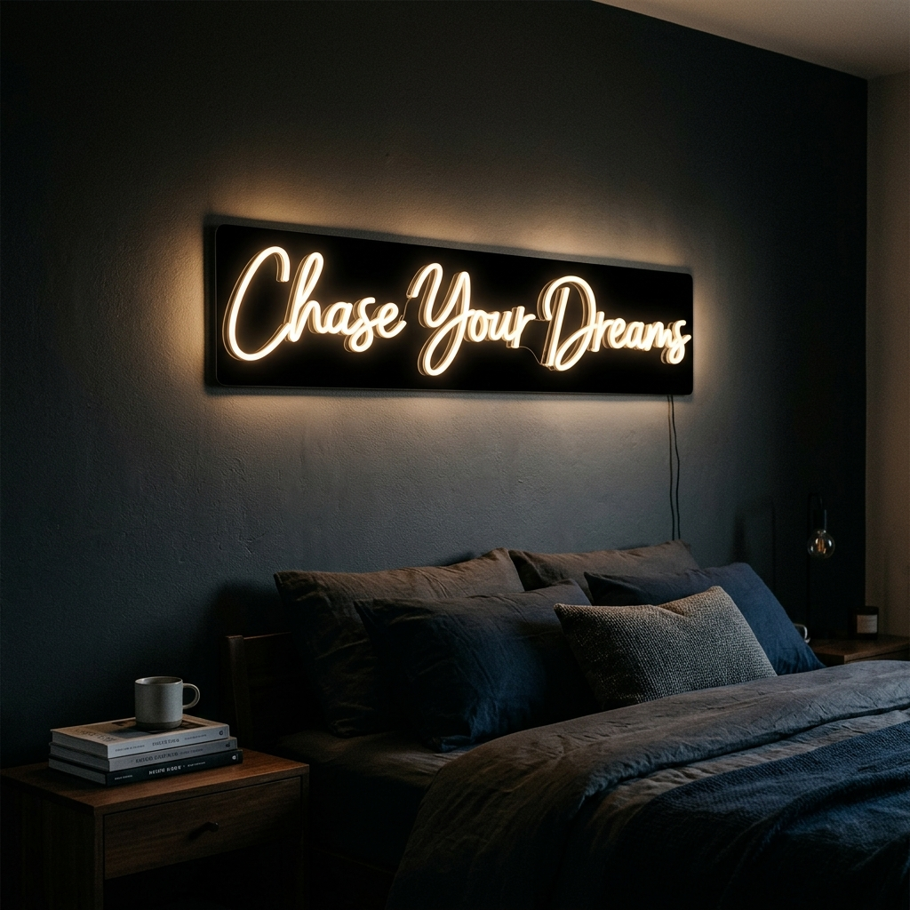Chase Your Dreams Uv Printed Neon Sign